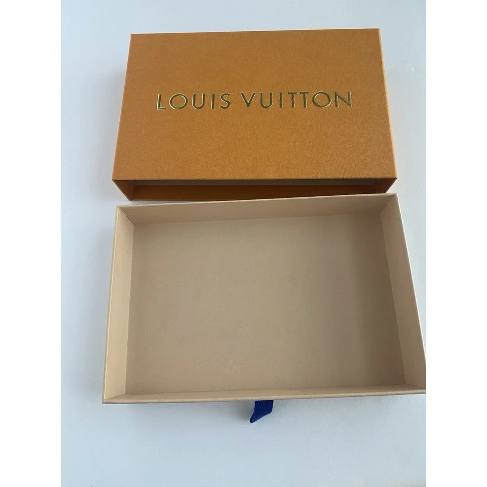 Louis Vuitton Wallet Size Empty Drawer Style Box With Dust Bag 8x5.25x1.5